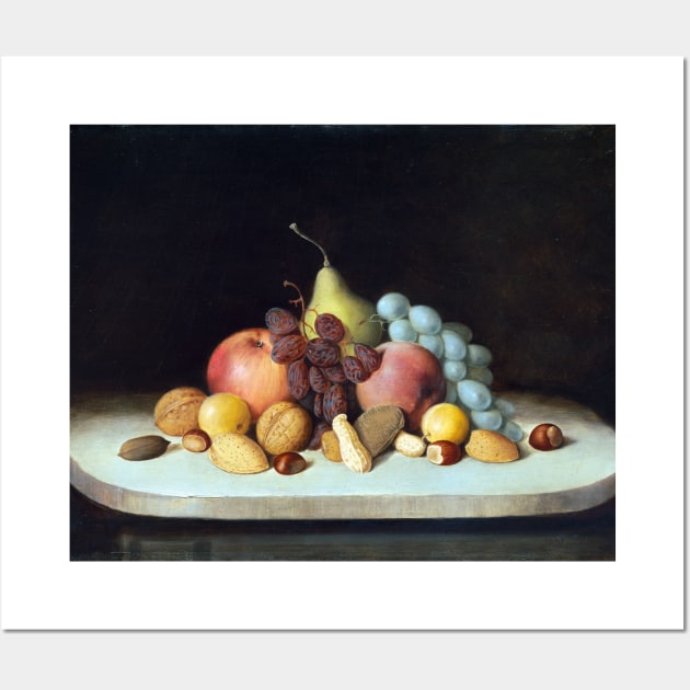 Robert Seldon Duncanson Still Life with Fruit and Nuts Wall Art by pdpress